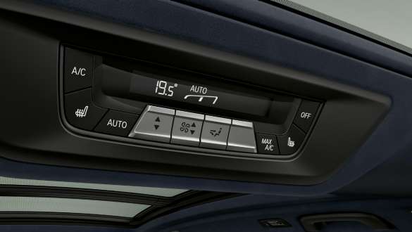 Automatic air conditioning with 5-zone control Close-up of the automatic air conditioning with 5-zone control